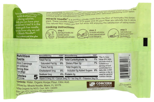 7 oz Miracle Noodle Organic Spaghetti Style Pasta - Plant Based Shirataki Noodles, Keto, Gluten-Free, Low Carb, Paleo