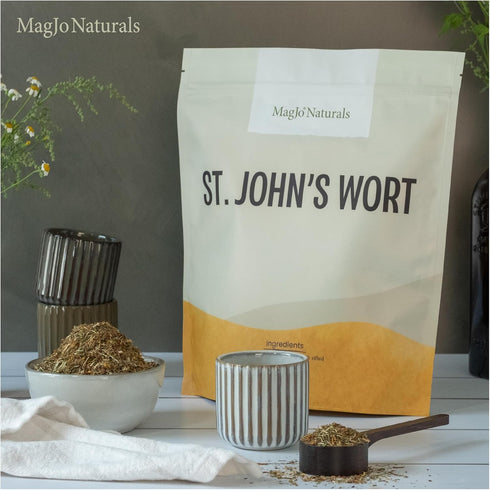 (12 MagJo Naturals, St. John's Wort Herb Ounce) Cut & Sifted