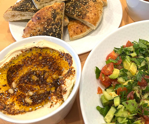 Hummus Hummus, 2.4 oz. Premium & Tahini Seasoning Topper by SPICE + LEAF - Vegan Kosher Pesticide Free - Spice blend