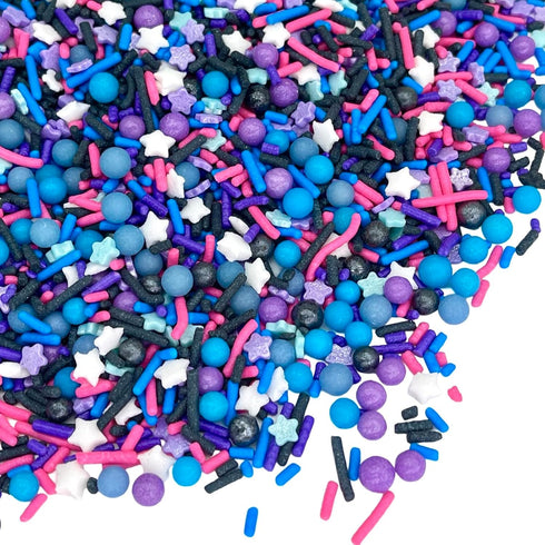 Galaxy Sprinkles, 8 Ounces Star Jimmies by Manvscakes