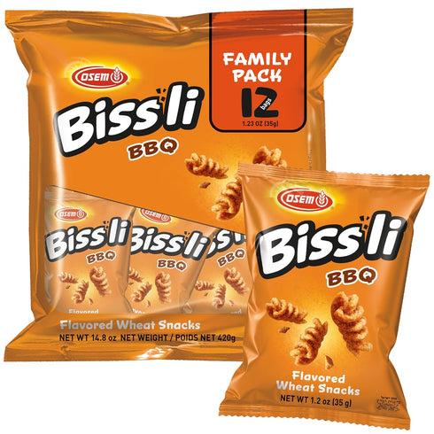 Osem Bissli Crunchy BBQ Wheat Snack - Kosher, No Artificial Colors or