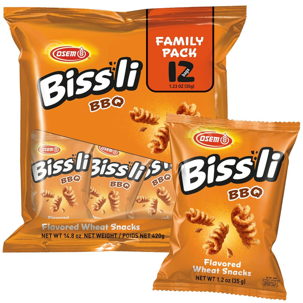 Osem Bissli Crunchy BBQ Wheat Snack - Kosher, No Artificial Colors or