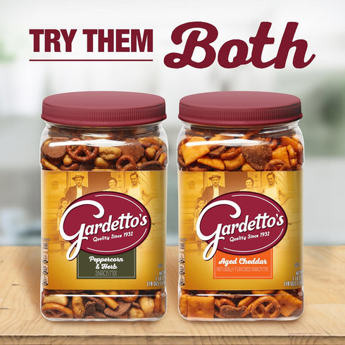 Gardetto's 18 oz Aged Cheddar Snack Mix, Salty Snacks Tub