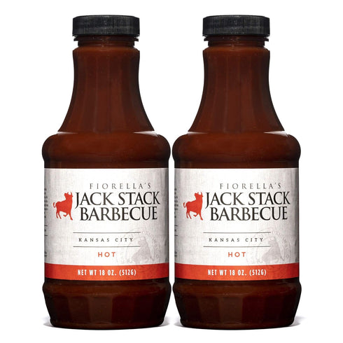 Jack Stack Barbecue Hot Sauce - Kansas City Cayenne Pepper BBQ Sauce (2 Pack, 18oz)