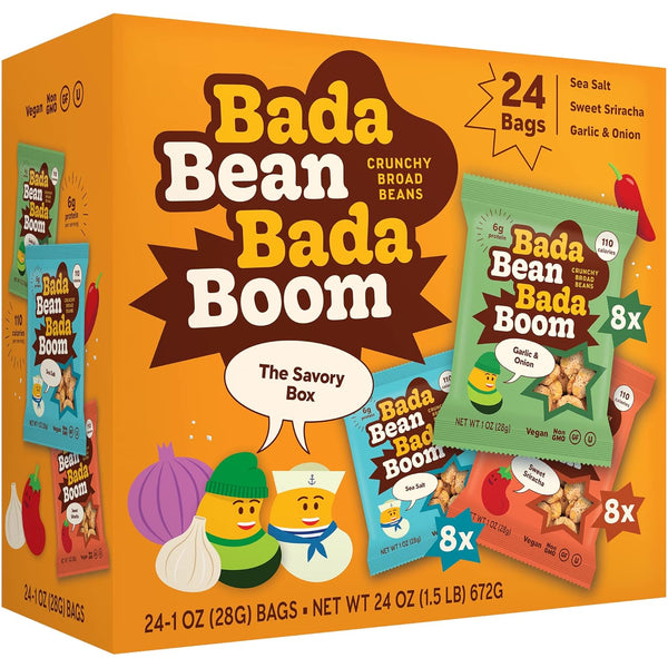Enlightened Bada Bean Bada Boom Roasted Fava Beans, Dried Broad Beans -