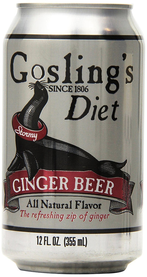 Gosling's Pack Pack 24, 12 oz 12 Stormy Ginger Beer Soda Variety , of Cans, cans of each: Regular and Diet