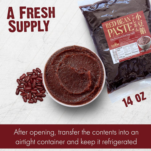 (1X) Fusion Select Red Bean Paste - Fine Sweetened Adzuki Bean Paste for Mooncake, Desserts, Buns, Pastry Filling