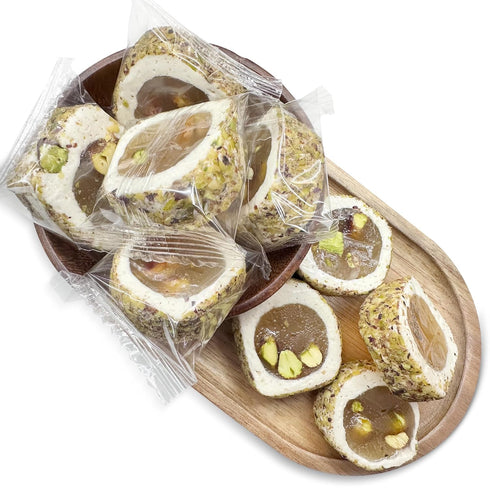 Malban 5 Malban NY Spice Shop Pistachio Kashta Roll - Pound Traditional Fruit & Nut Candy with Dried Pistachio Kashta