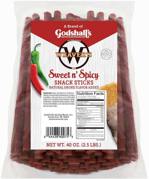 Weavers Sweet n' Spicy Snack Sticks (80 sweet & spicy 7 beef