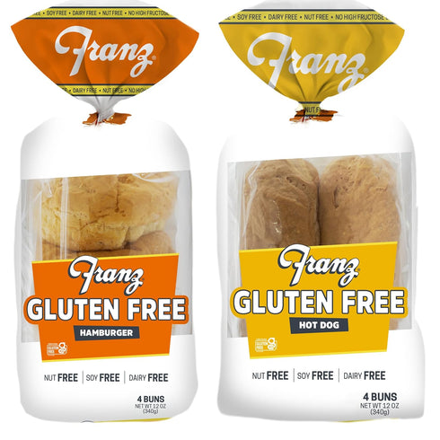 Franz Bakery Gluten Free Hamburger and Hot Dog Bun - 2 Pack (2 x