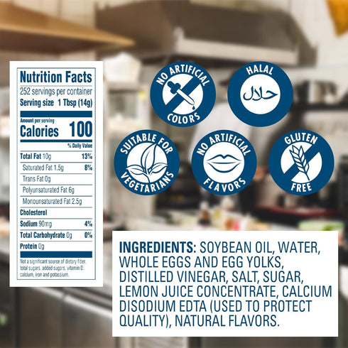 Best Foods 100% 1 128 oz, Pack 1 Real Mayonnaise Jar, Condiment for Sandwiches, Salads, Mayo Made with Cage Free Eggs