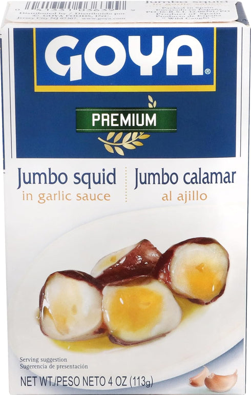 Goya Premium Jumbo Squid Pieces in Garlic Sauce, 4 Ounce
