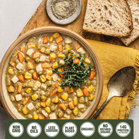 (1, PLANTSTRONG Chili & Stew USDA Organic, Non-GMO, Plant-Based, Vegan, Gluten-Free, Oil-Free, Lightly Salted, Ready
