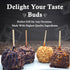 US Sweets 3 Pack Caramel Apple - White Chocolate Dipped Caramel Granny Smith Apples in Cinnamon Sugar, Sprinkles