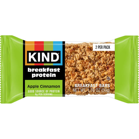 8g 12 Count (12 Packs 2 KIND Breakfast Protein Bars, Apple Cinnamon, Gluten Free, Low Sodium, Healthy Snacks, Protein