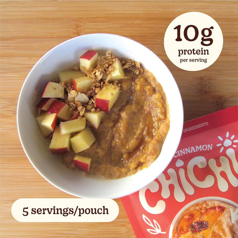 (3 pack (15 Multipack) Protein-Packed (10-11g), ChiChi Protein Hot Cereal | Apple Cinnamon, Maple Brown Sugar, Peanut