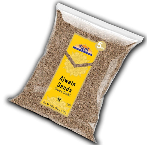 80oz (5lbs) 2.27kg Rani Ajwain Seeds (Carom Bishops Weed) Spice Whole Bulk ~ All Natural | Vegan | Gluten Friendly |