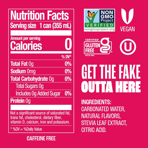12 oz (6-Pack) Zevia Zero Sugar Soda, Cran-Raspberry, Cans Naturally Sweetened, Zero Calorie Sugar Free Soda - Non-GMO