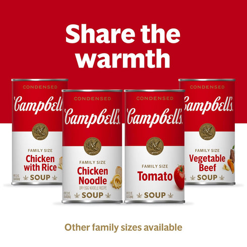 22.2 oz (12 Pack) Campbells Condensed Homestyle Chicken Noodle Soup, Family Size Can