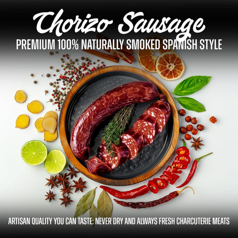 (8oz) Zicks Specialty Meats Spanish Chorizo Sausage | Healthy & Organic Spanish Chorizo | Premium Naturally Cured