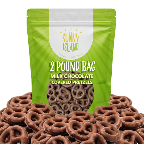 Milk Chocolate Covered Mini Pretzels | 2-Pound Bag | Salted Pretzels in