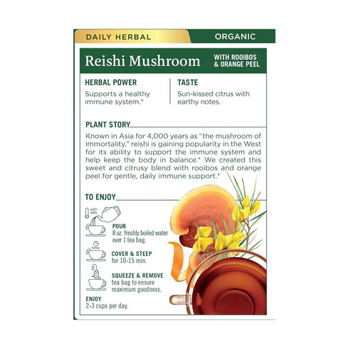 Traditional Medicinals Organic Reishi Mushroom Tea, 16 Count
