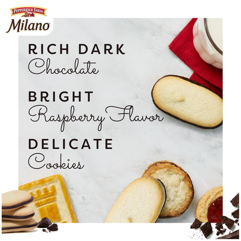 7 oz. Pepperidge Farm Milano Cookies, Raspberry Chocolate, Bag