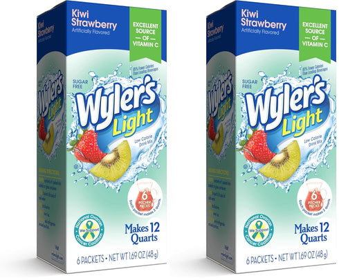 Wyler's Light Pitcher Packs, Water Drink Mix,Kiwi Strawberry,6 Pitcher Packets (Pack of