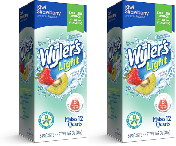 Wyler's Light Pitcher Packs, Water Drink Mix,Kiwi Strawberry,6 Pitcher Packets (Pack of