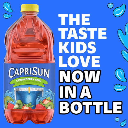 64 oz Capri Sun Strawberry Kiwi Flavored Juice Drink Blend from concentrate with other natural flavors, Bottle