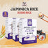 52USA 2 (Pack 3), 96 (2721g), Sushi Rice Pound of Premium Short Grain Rice Ounce Gluten-Free, Vegan, White Sticky Rice