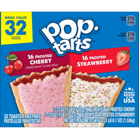Pack, 54.1oz (32 Pop-Tarts Toaster Pastries, Breakfast Foods, Kids Snacks, Variety Box Pop-Tarts)