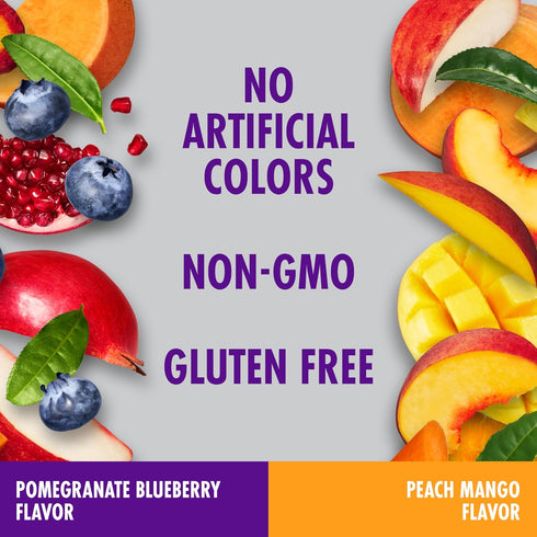 V8 Pack, 8 OZ (Pack 24) +ENERGY Pomegranate Blueberry and Peach Mango Energy Drink Variety FL Can