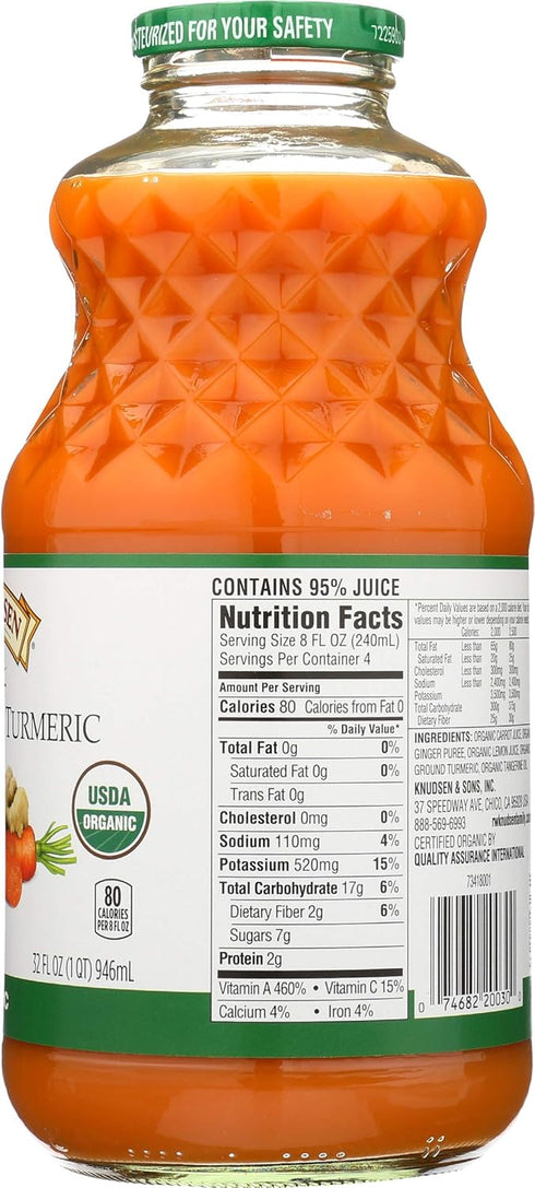 Knudsen Organic Ginger Carrot Juice - Refreshing Beverage