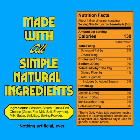 (1.5 oz, Pack 3) Cassavida Gluten Free Cheese Snack Crunchy Cassava Cheese Bites, Classic Cheese Grain Free