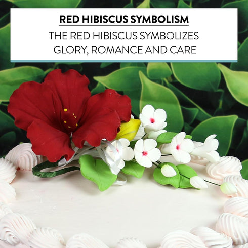 1 Count Global Sugar Art Hibiscus Sugar Cake Flowers Spray Cake Topper Red Hawaiian Cake Flower, by Chef Alan Tetreault