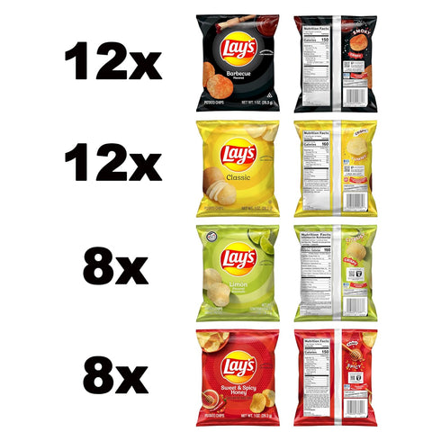 Pack, 1 (Pack 40) Lay's Potato Chips, Classic Chips Variety Ounce