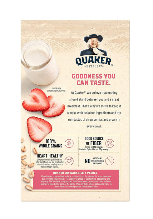 by Quaker 8.4 Oz Quaker Instant Oatmeal, Strawberries & Cream
