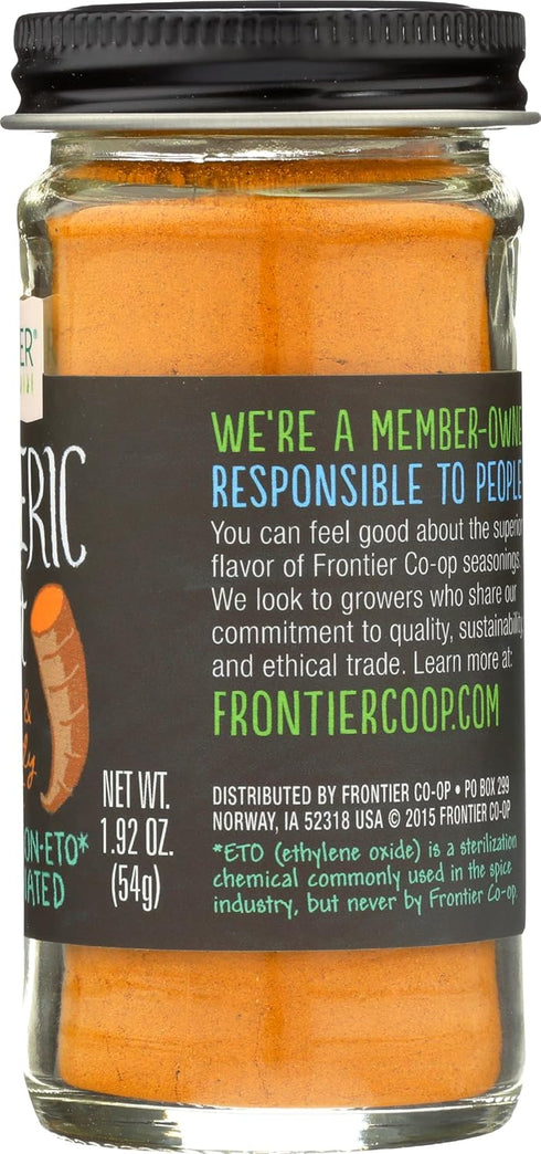 1.92 Frontier Co-op Ground Turmeric Root, Ounce Bottle, Distinct Pungent Aroma, Ginger & Pepper-Like Flavor, Kosher