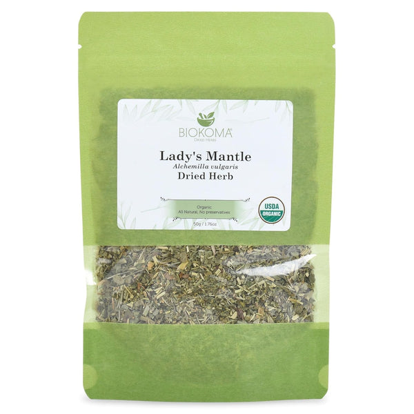 Biokoma Organic Lady's Mantle Herb 1.76 oz - Loose Herbal Tea Alchemilla