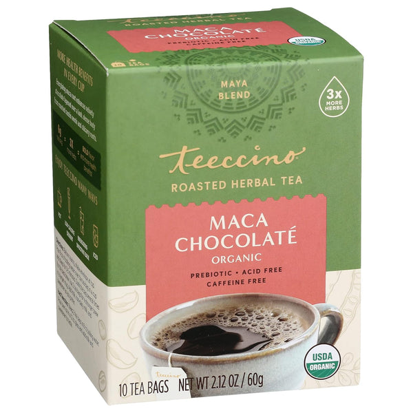 Teeccino Maca Chocolat Herbal Tea - Rich & Roasted Herbal Tea Thats