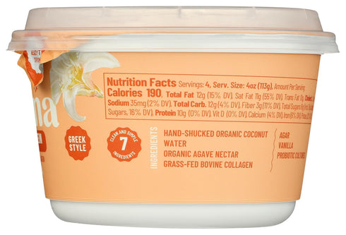 culina 16 OZ Vanilla Coconut Protein Yogurt