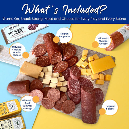 Summer Package, Charcuterie Food Items, Meat and Cheese Gift Basket Bundle Salami, Sausage - Charcuterie Board Food