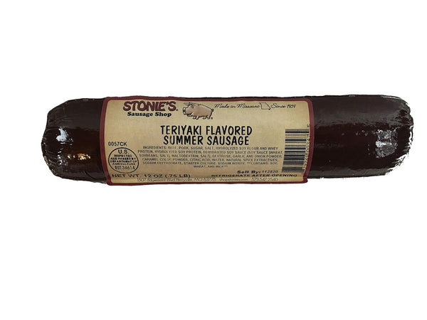 Stonie's Teriyaki Summer Sausage Made in Missouri Since 1959
