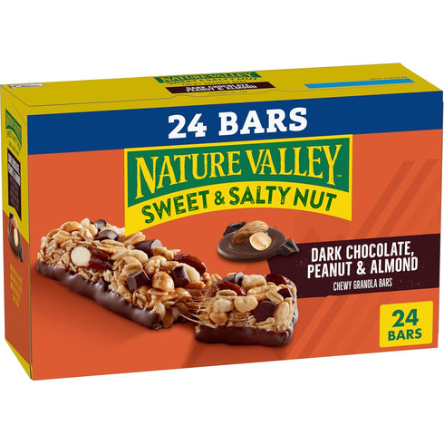 Nature Valley Sweet and Salty Nut Granola Bars, Dark Chocolate Peanut Almond,