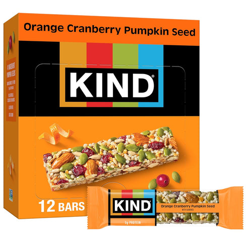 KIND Healthy Snacks Bars, Orange Cranberry Pumpkin Seed, Gluten Free, High Fiber