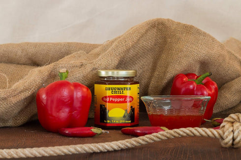 7.4 oz Chugwater Chili | Red Pepper Jelly is a Sweet & Savory Red Pepper Spread with a Hint of Smokey Flavour | Red