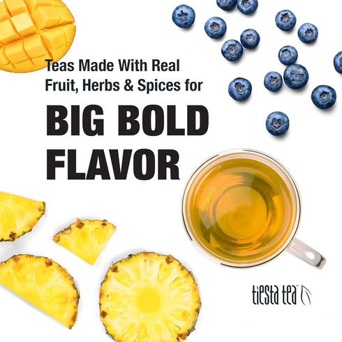25 2 Tiesta Tea - Pineapple Blues, Loose Leaf, Blueberry Pineapple Green Tea, Premium Tropical Blend, Medium