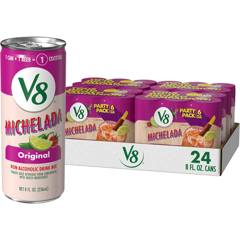 V8 Michelada Non-Alcoholic Drink Mix, 8 fl oz (24 Pack)