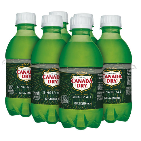10 Oz 6 Pack Canada Dry Ginger Ale Soda, Fl Bottles